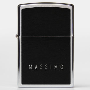 Exclusive Personal Classical Black White Own Name Zippo Lighter