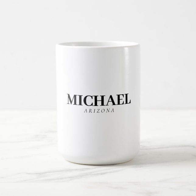 Exclusive Personal Modern Add Name Coffee Mug (Center)