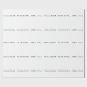 Exclusive Personal Modern Add Name Wrapping Paper