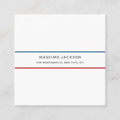 Exclusive Personal Modern Blue Red White Enclosure Card
