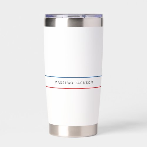 Exclusive Personal Modern Blue Red White Insulated Tumbler