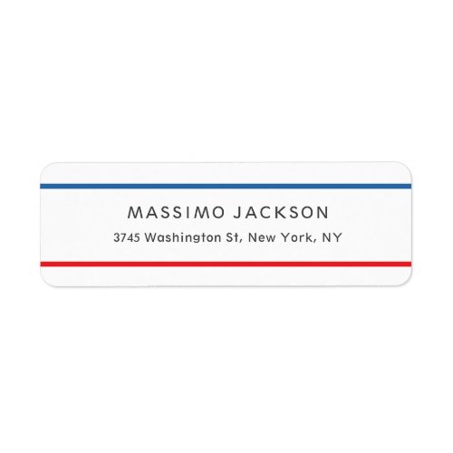 Exclusive Personal Modern Blue Red White Label