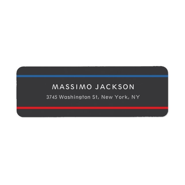 Exclusive Personal Modern Dark Grey Black Label (Front)