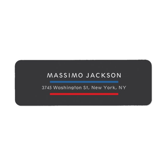 Exclusive Personal Modern Dark Grey Black Label (Front)
