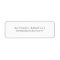Exclusive Personal Modern Return Address Label