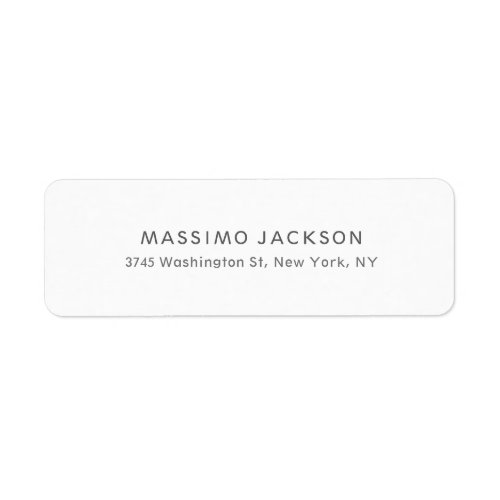 Exclusive Personal Modern Return Address Label