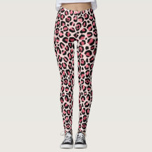 Exclusive pink leopard abstract  leggings
