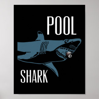 Exclusive Pool Shark Billiards Hustler T Shirt For Poster