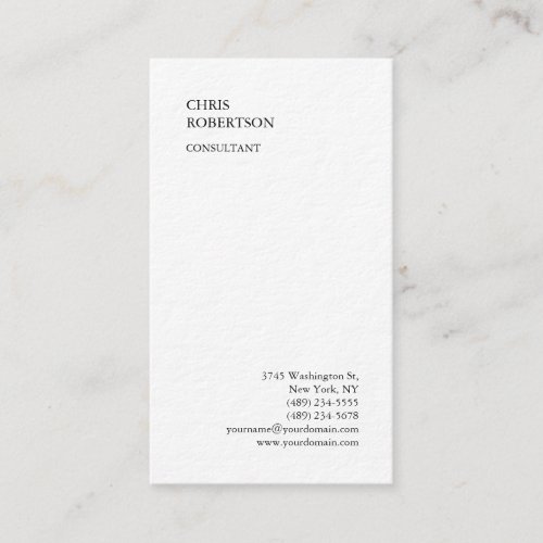 Exclusive Premium Thick Minimalist Plain Business Card