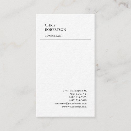 Exclusive Premium Thick Minimalist Plain Business Card