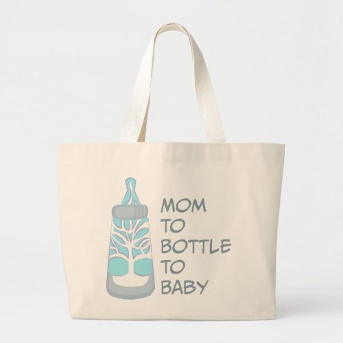 Exclusive Pumper Blue and Gray Bottle Fed Tote