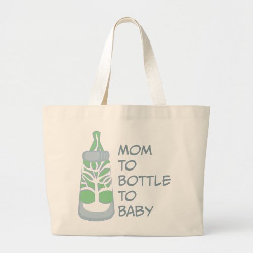 Exclusive Pumper Green and Gray Bottle Fed Tote