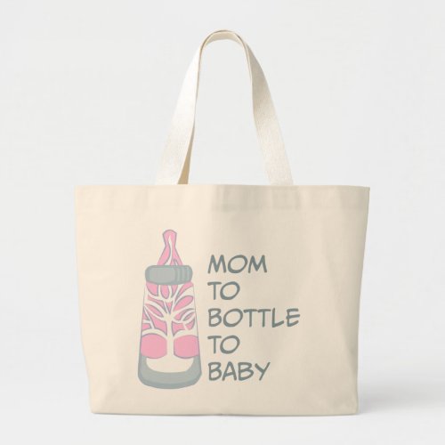 Exclusive Pumper Pink and Gray Bottle Fed Tote