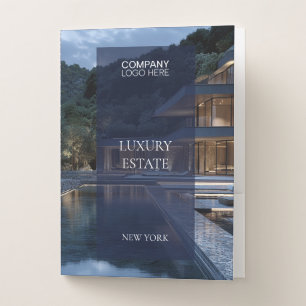 Exclusive Real Estate Property photo and logo Pocket Folder
