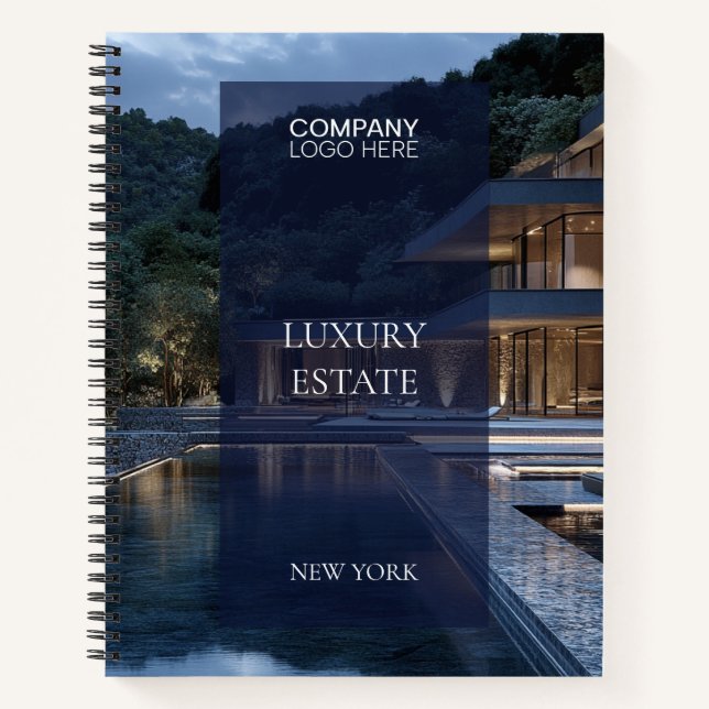 Exclusive Real Estate Property photo logo Notebook (Front)
