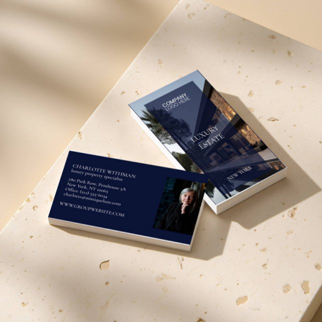 Exclusive Real Estate Property photo Luxury agent Business Card (Creator Uploaded)