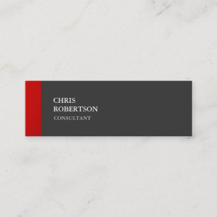 Exclusive Slim Special Plain Red Gray Mini Business Card