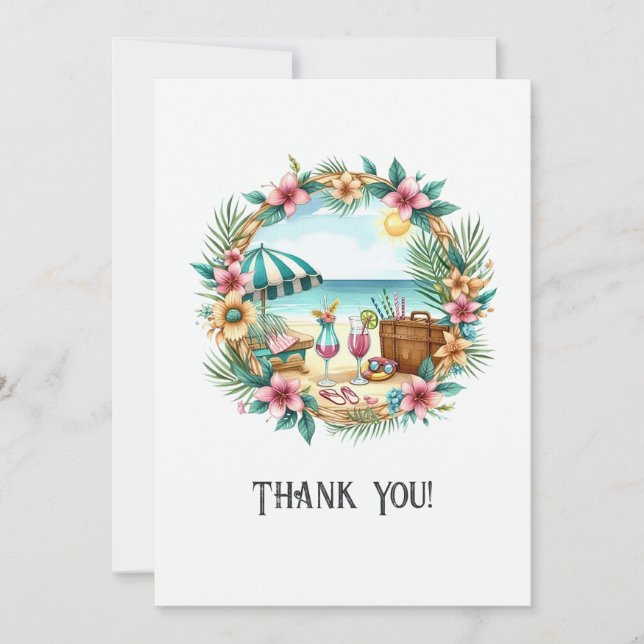 Exclusive Social Club Bachelorette Weekend Photo Thank You Card (Front)