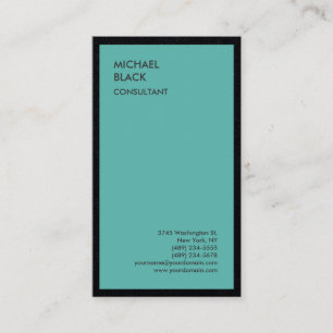 Exclusive Special Black Blue Modern Minimalist Business Card