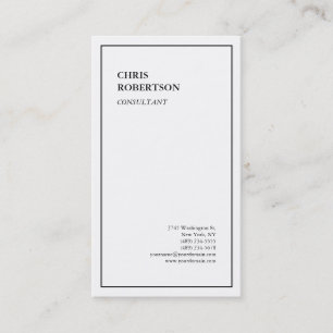 Exclusive Special Black Border White Modern Business Card