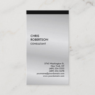 Exclusive Special Black Grey Modern Unique Business Card