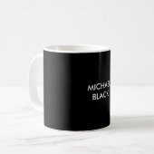 Exclusive Special Black Unique Modern Minimalist Coffee Mug (Front Left)