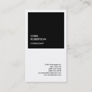 Exclusive Special Black & White Modern Minimalist Business Card
