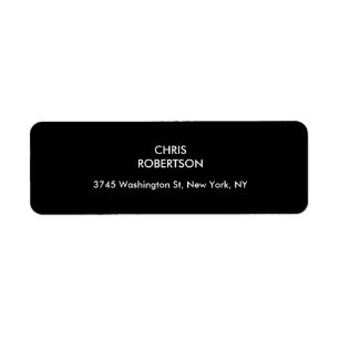 Exclusive Special Black White Modern Plain Label