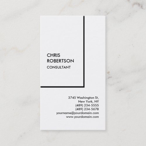 Exclusive Special Black  White Modern Unique Business Card
