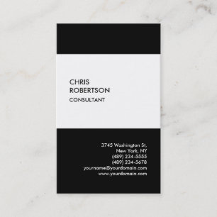 Exclusive Special Black & White Modern Unique Business Card