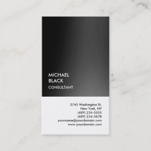 Exclusive Special Black White Unique Modern Business Card