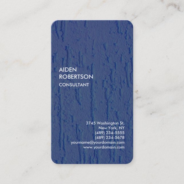 Exclusive Special Blue Modern Unique Artistic Business Card (Front)