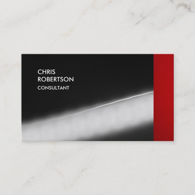 Exclusive Special Colorful Red Gray Trendy Business Card (Front)