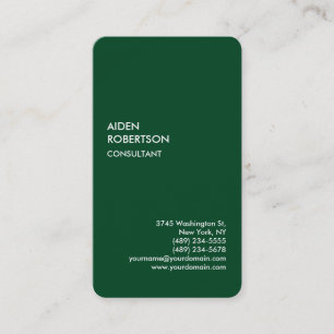 Exclusive Special Forest Green Modern Unique Business Card