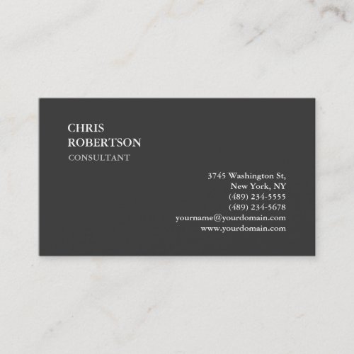 Exclusive Special Gray Trendy Business Card