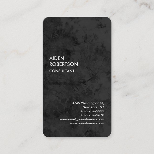 Exclusive Special Grey Modern Unique Business Card (Front)