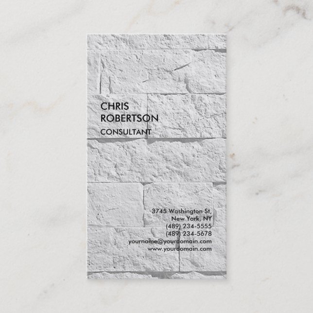 Exclusive Special Modern Unique Minimalist Wall Business Card (Front)