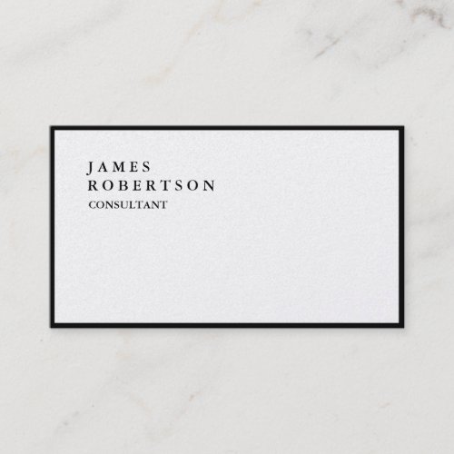 Exclusive Special Plain Trendy Business Card