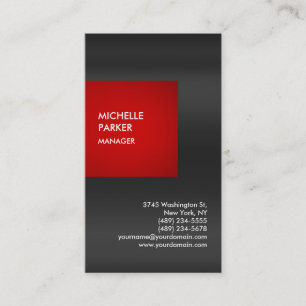 Exclusive Special Red Gray Modern Unique Business Card