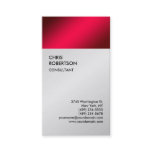 Exclusive Special Red Grey Modern Minimalist Business Card
