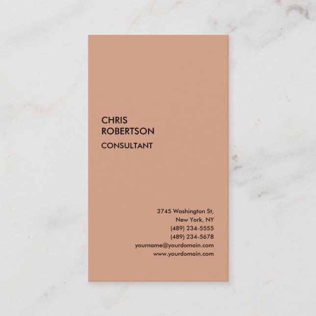 Exclusive Special Tumbleweed Color Modern Business Card (Front)