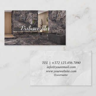 Exclusive Tiles Black Luxury  Natural Materials Business Card