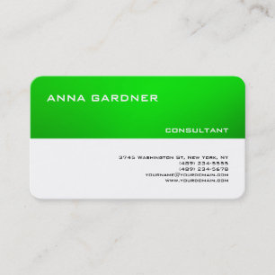 Exclusive Trend White Green Stripe Creative Modern Business Card