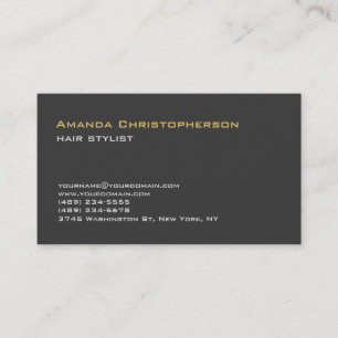 Exclusive Trendy Grey Hair Stylist Business Card