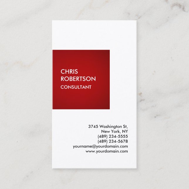 Exclusive Trendy Special Private Unique Business Card (Front)