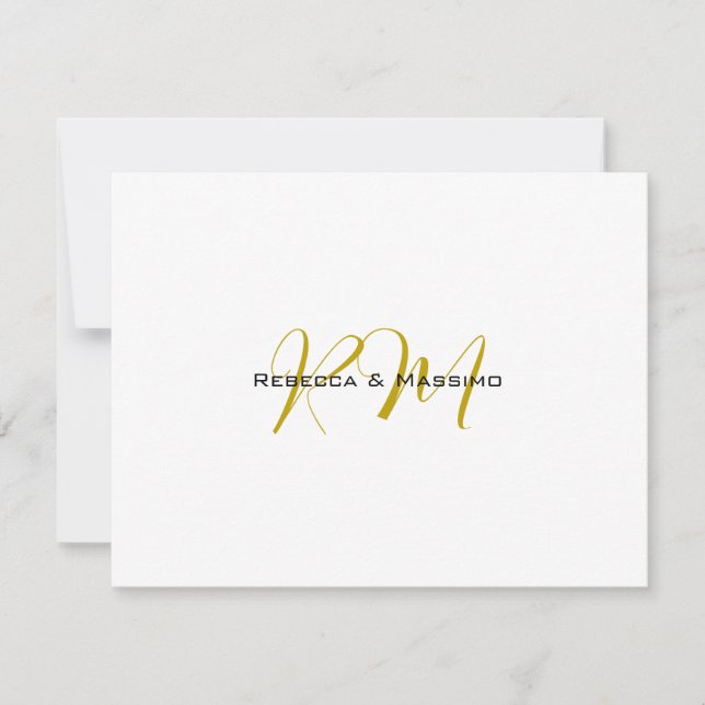 Exclusive Unique Gold Color Monogram Modern Name (Front)