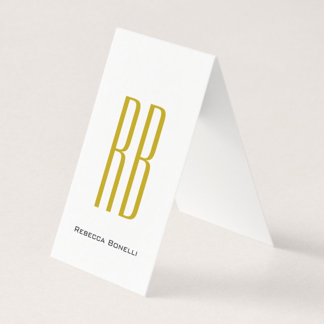 Exclusive Unique Gold Color Monogram Modern Name (Front)