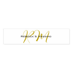 Exclusive Unique Gold Color Monogram Modern Name Napkin Bands