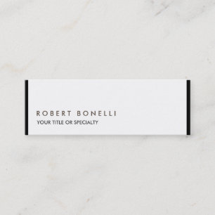 Exclusive Unique Modern Black White Mini Business Card