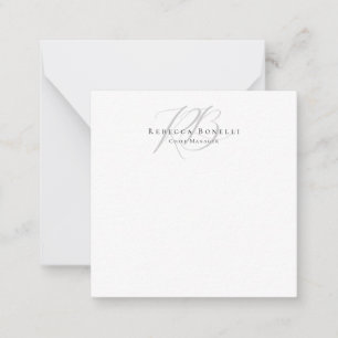 Exclusive Unique Monogram Profile Name Note Card